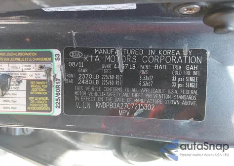2012 Kia Sportage Lx from USA, damaged, VIN KNDPB3A27C7215302